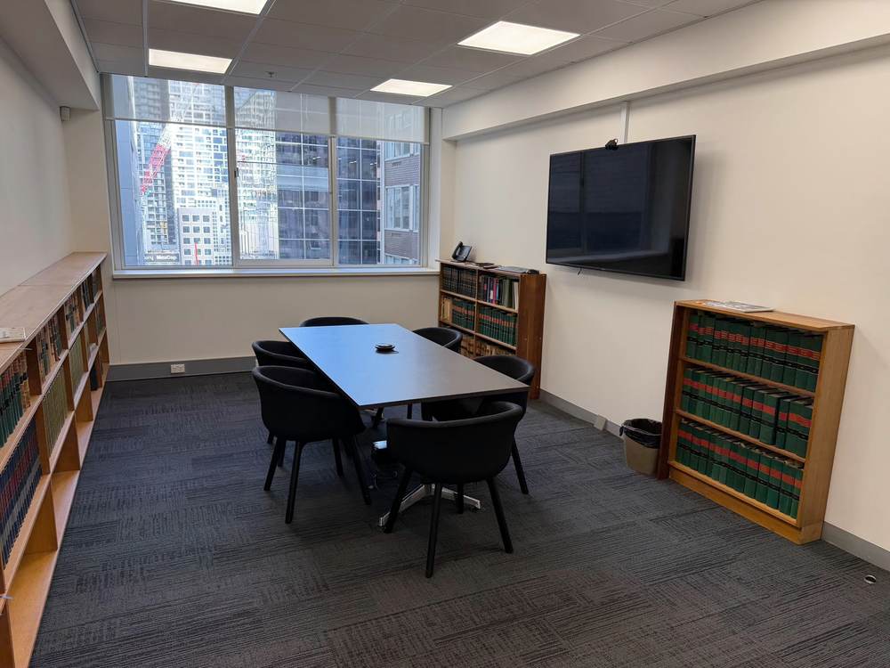 Conference room at Owen Dixon Chambers East, Melbourne, where Christopher Sheen meets clients